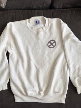 Vintage Cyclops Russell Athletic White Sweatshirt Made In USA Size M